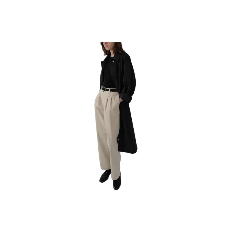 NOTHING WRITTEN Marta Double Tuck Pants Casual Pants Women's Light Beige/Light Beige-3