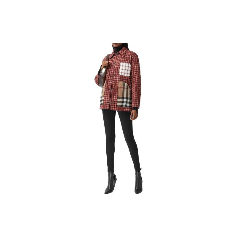 Burberry Jackets Women's Red-3