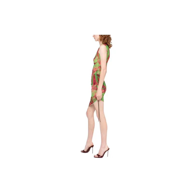 Louisa Ballou Botanical print Asymmetric Dress-2