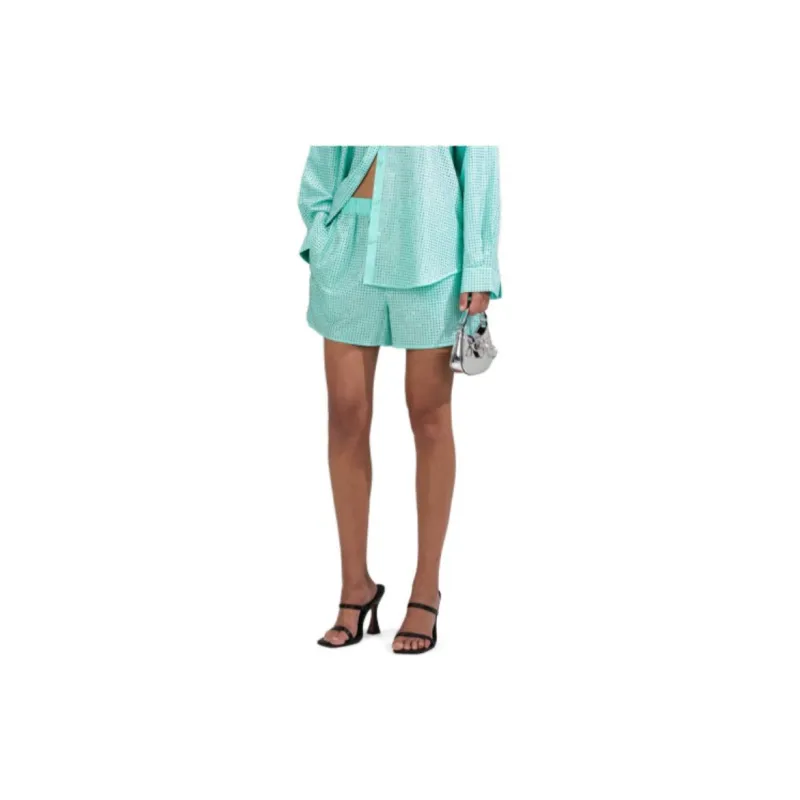 Self portrait Shorts Women's Mint Green-3