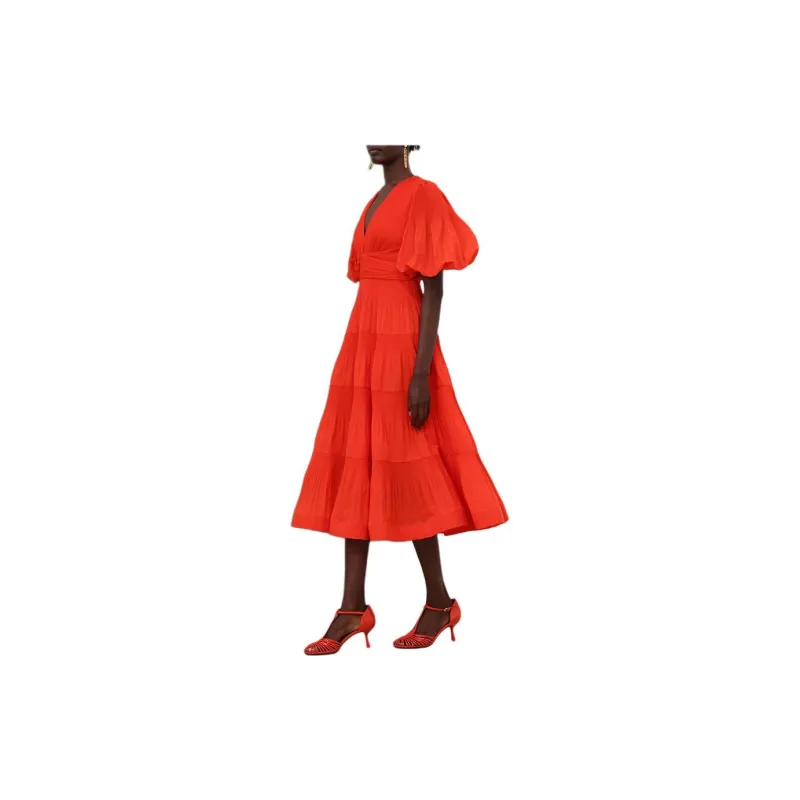 Zimmermann Plissé Flared Midi Dress-3