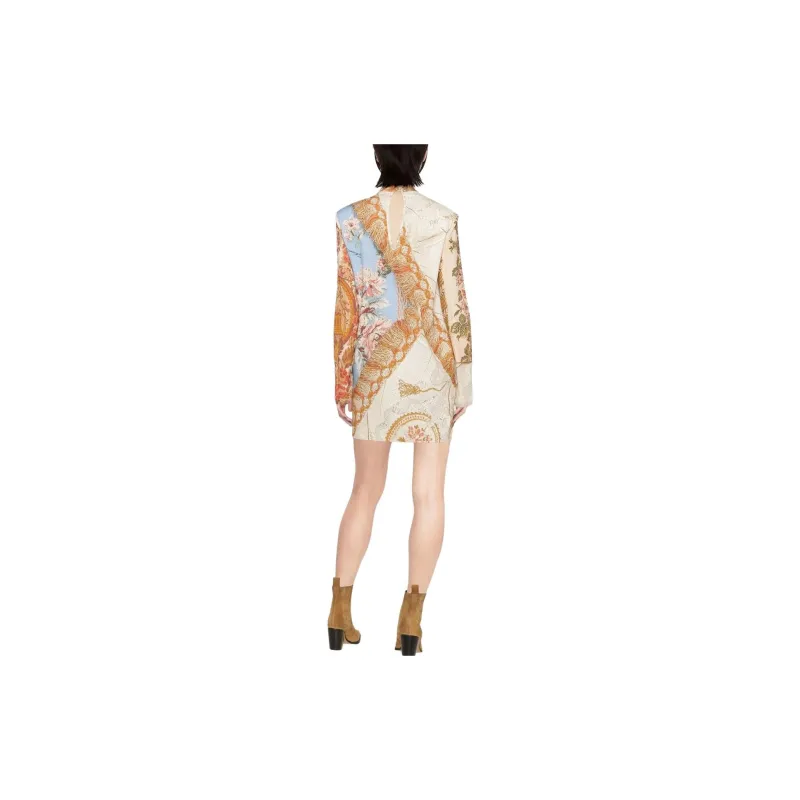 Just Cavalli Long-Sleeved Dresses Women's Beige-2