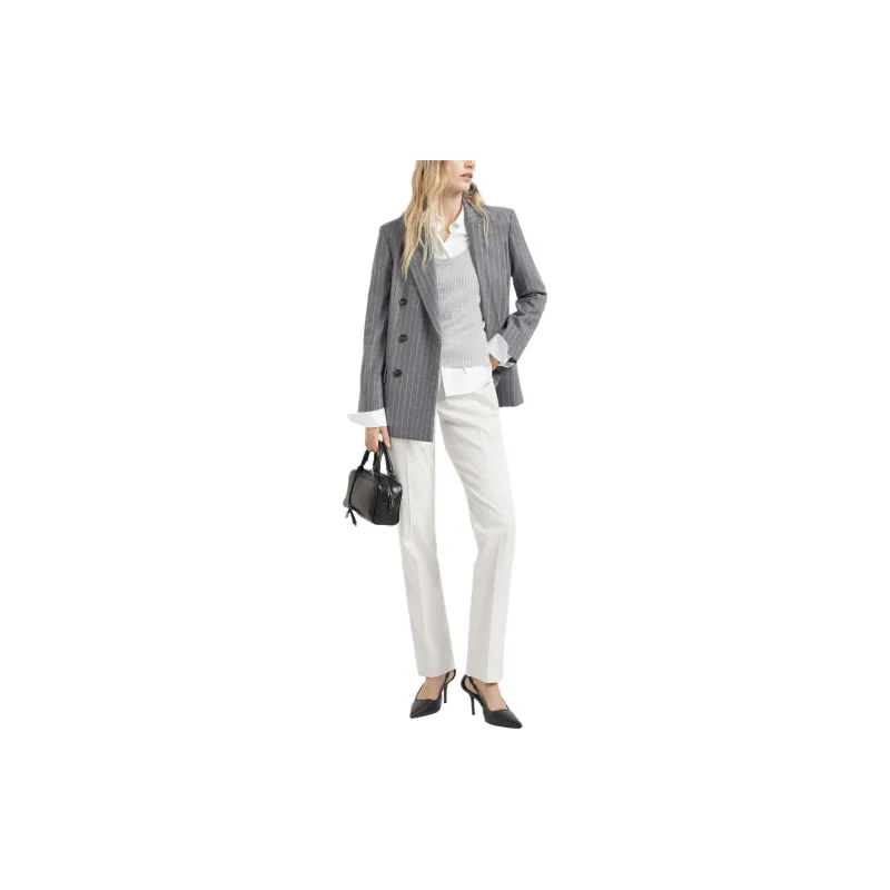 Brunello Cucinelli Pinstripe Double breasted Blazer-1