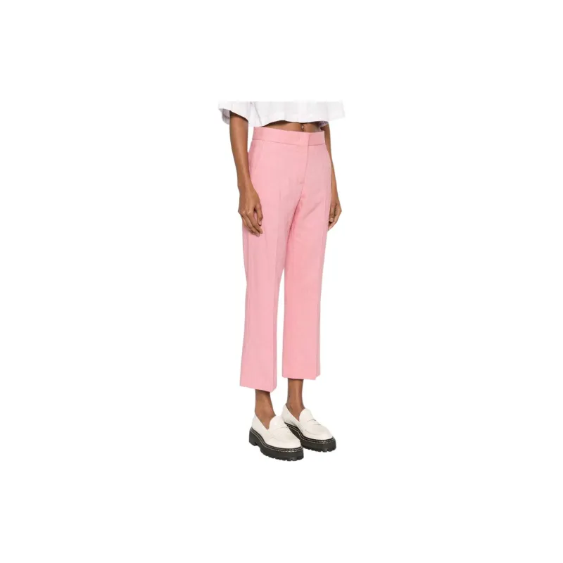 MSGM High Waisted Straight Leg Pants-2