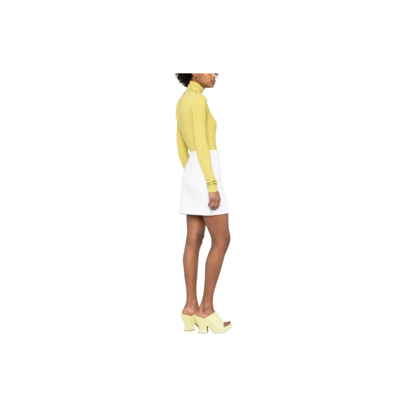 Bottega Veneta Contrast Stitching Mini Skirt-5