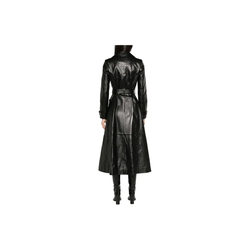 Marine Serre SS24 Leather Jacket Women's Black-2