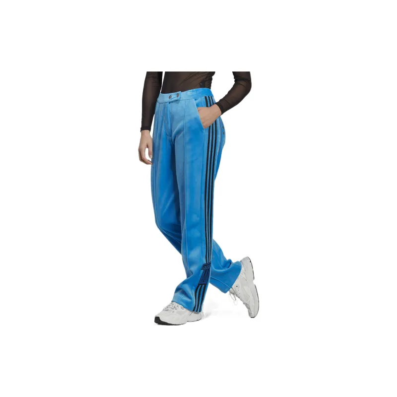 Adidas Knitted Sports Pants Women's Blue-2