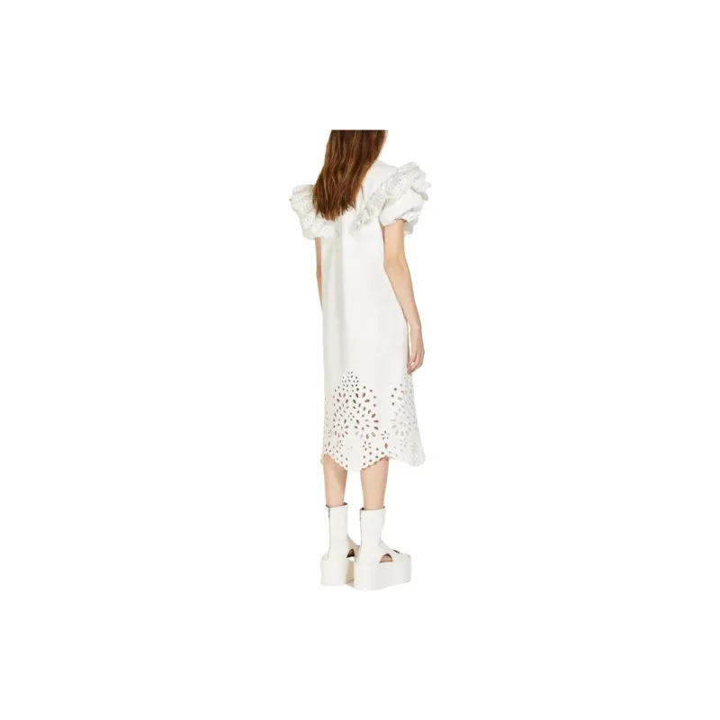 SportMax Open knit Shift Midi Dress-2