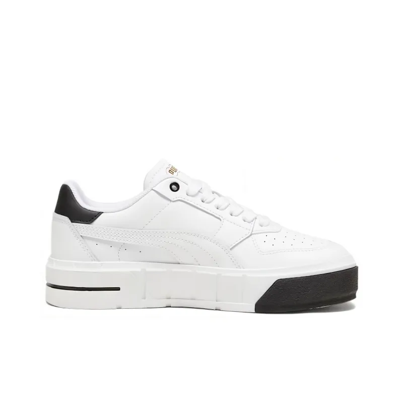 PUMA Cali Abrasion Resistant Low Top Kids' Skateboarding Shoes White Black Teenagers-1