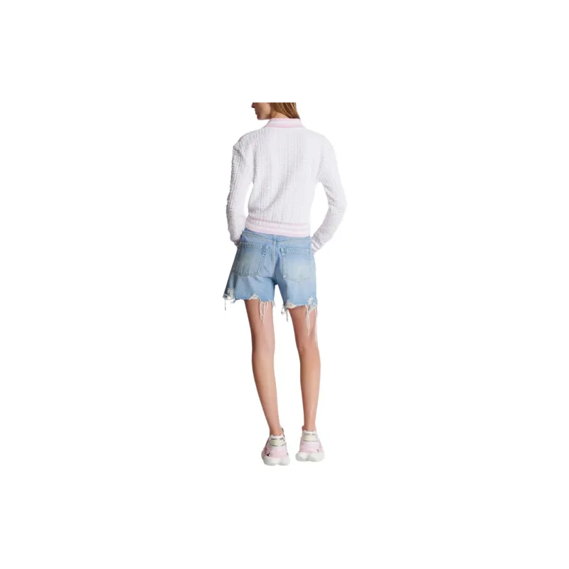 BALMAIN Pb Monogram jacquard Polo Shirt-3