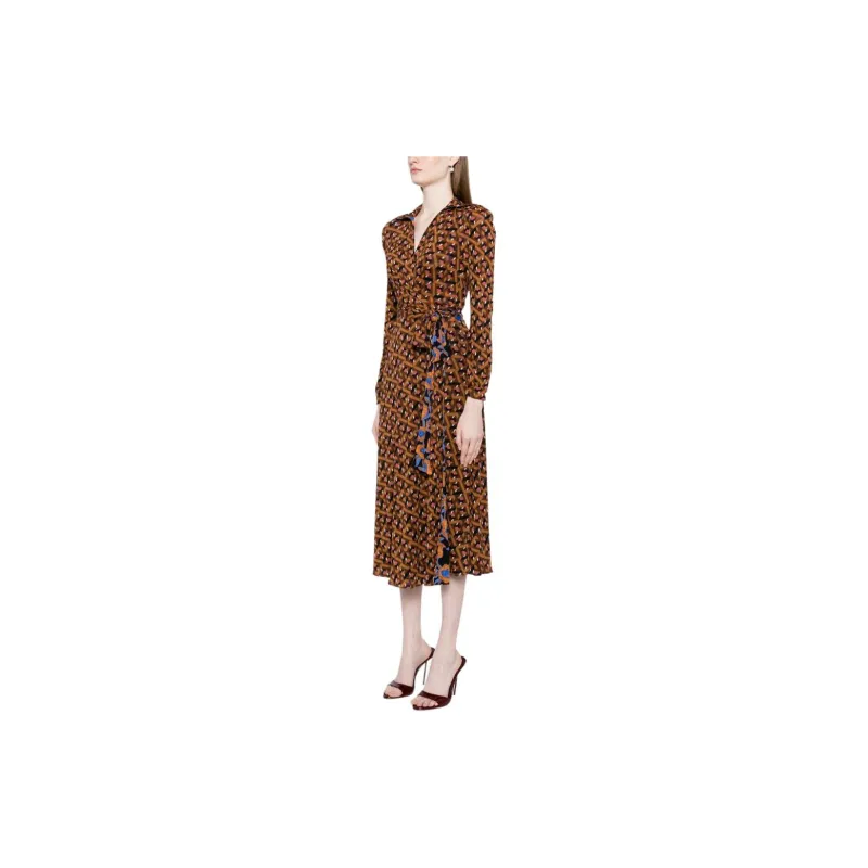 DVF Diane Von Furstenberg Phoenix Geometric-print Reversible Dress-4