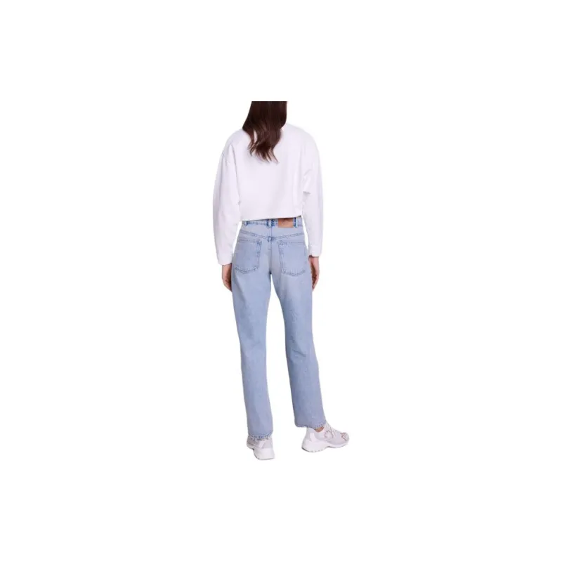 Maje Contrasting-neck Cropped Sweatshirt-2