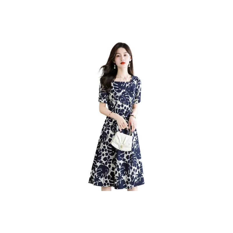 Mylan Short Sleeved Dresses Women's Blue-1