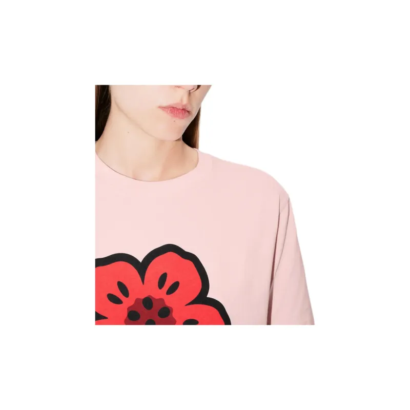 KENZO Floral Logo Printed Crewneck T Shirt-5