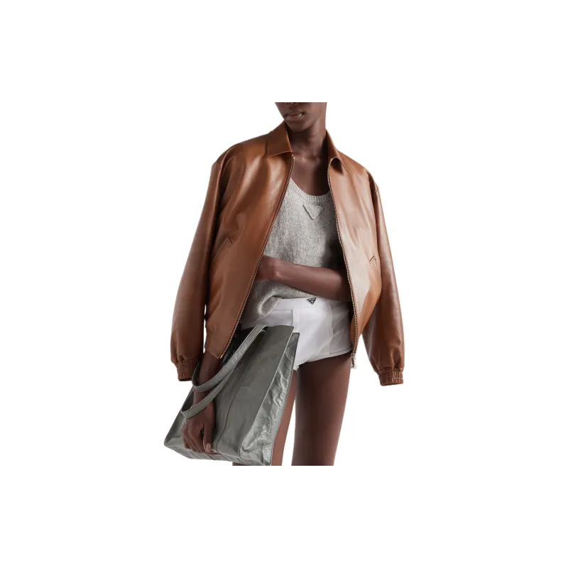 PRADA Nappa leather Bomber Jacket-3