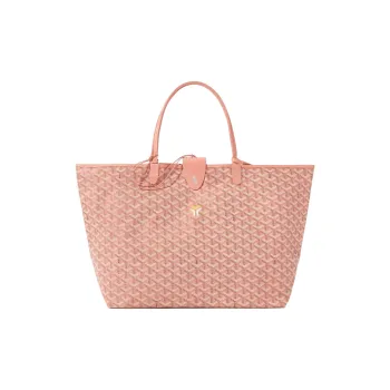 GOYARD Saint Louis Canvas With Leather Handbag Tubas Women's Coral Pink