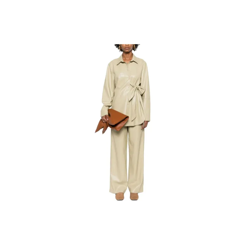 NANUSHKA Ileka Faux-leather Shirt-1