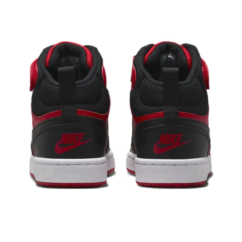 Nike Court Borough Mid 2 GS 'Black University Red'-4