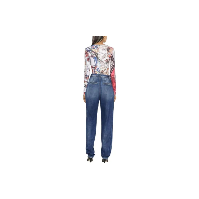 DSQUARED2 Washed-denim Wide-leg Jeans-1