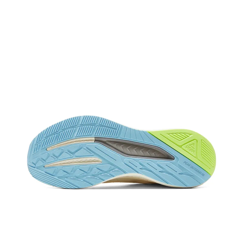 PEAK Cushioning Anti Slip Wear Resistant Support Balance Impact Resistant Rebound Low Top Running Shoes Men White Green-5