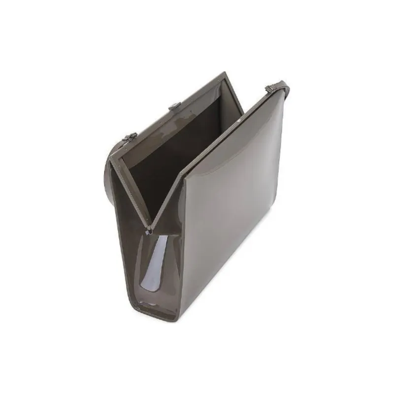 SAINT LAURENT LE ANNE-MARIE Patent Leather One Shoulder Handbags Large Size Women's Gray-3