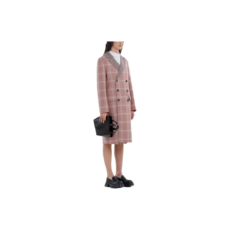 MARNI Checked Double-breasted Coat-1