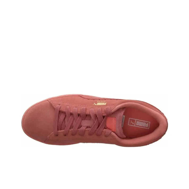 PUMA Suede Anti Slip Wear Resistant Low Top Kids' Running Shoes Orange Teenagers-3