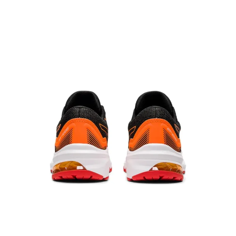 Asics Gel-Contend 4 Cushioned Wear-Resistant Lightweight Low-Top Running Shoes Black Orange Kids'-4