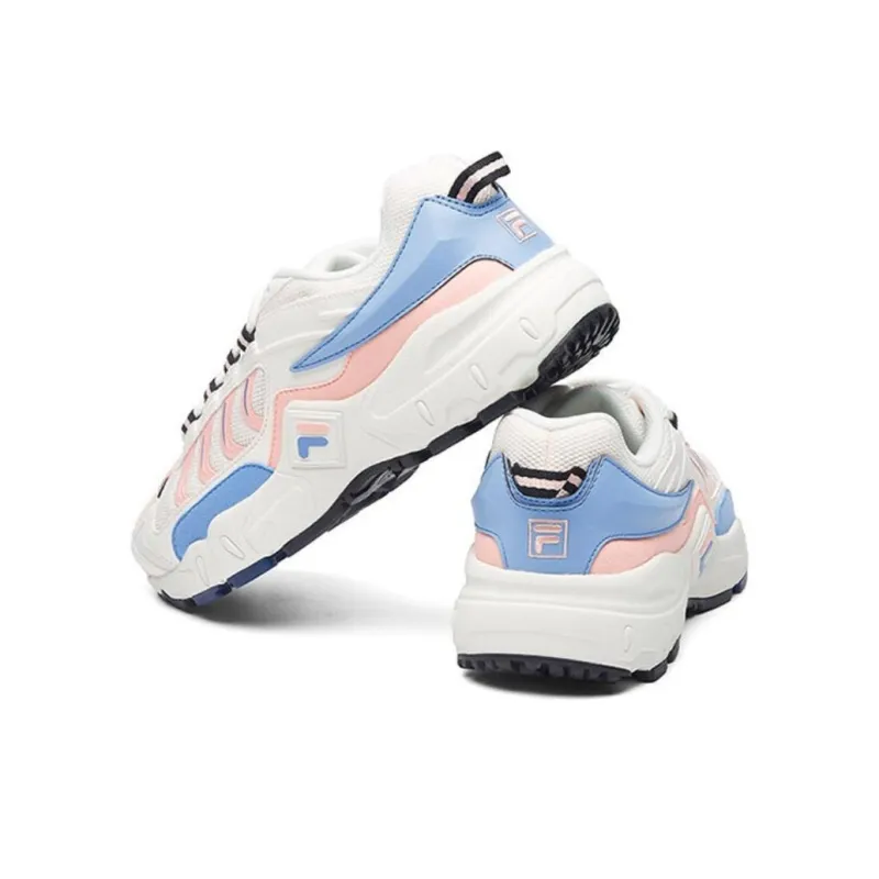 FILA Ravagement 1 Cushioning Anti-Slip And Wear-Resistant Low-Top Skateboard Shoes Women's White Blue-4