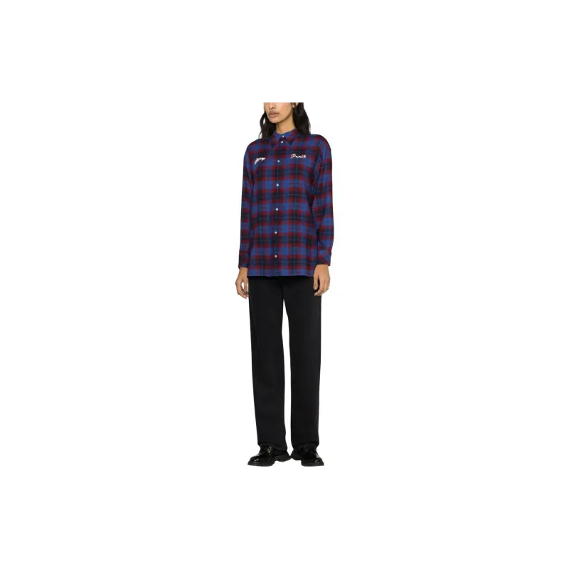 KENZO Logo print Check pattern Shirt-1