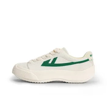 Warrior Sky Power Fashion Canvas Shoes Skateboard Shoes Unisex Ecru/Green