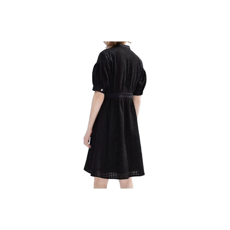 DKNY SS24 Short Sleeved Dress Women's Black-2