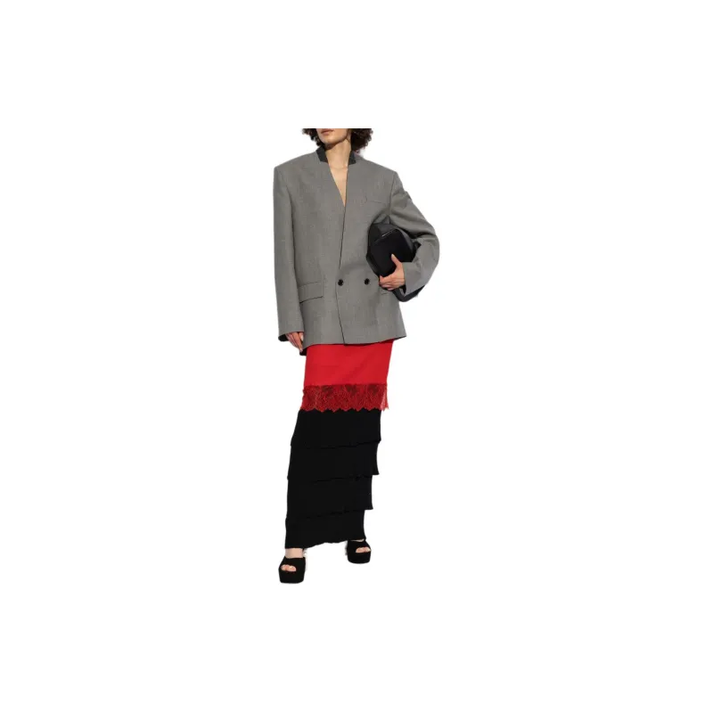MOSCHINO Casual Long Skirt Women's Bright Red-1