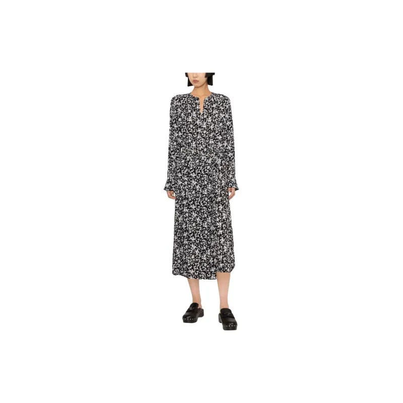 GANNI Floral print Crepe Blouse-4