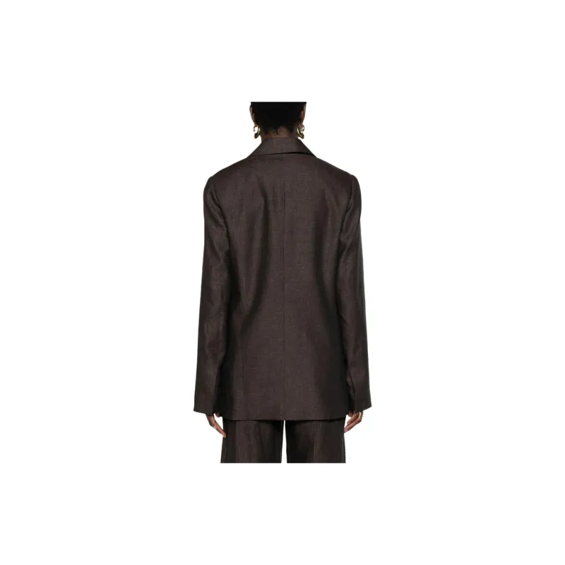 LOEWE Single breasted Linen Blazer-3