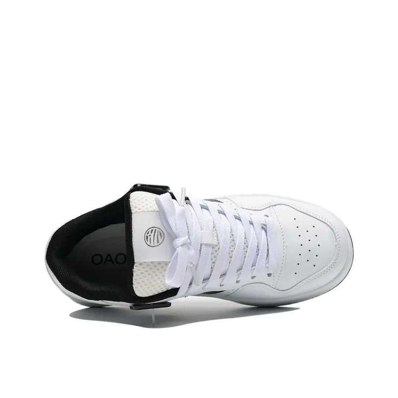OAOQ Wear-resistant And Lightweight Low-Top Skateboard Shoes Unisex Silver Box-5