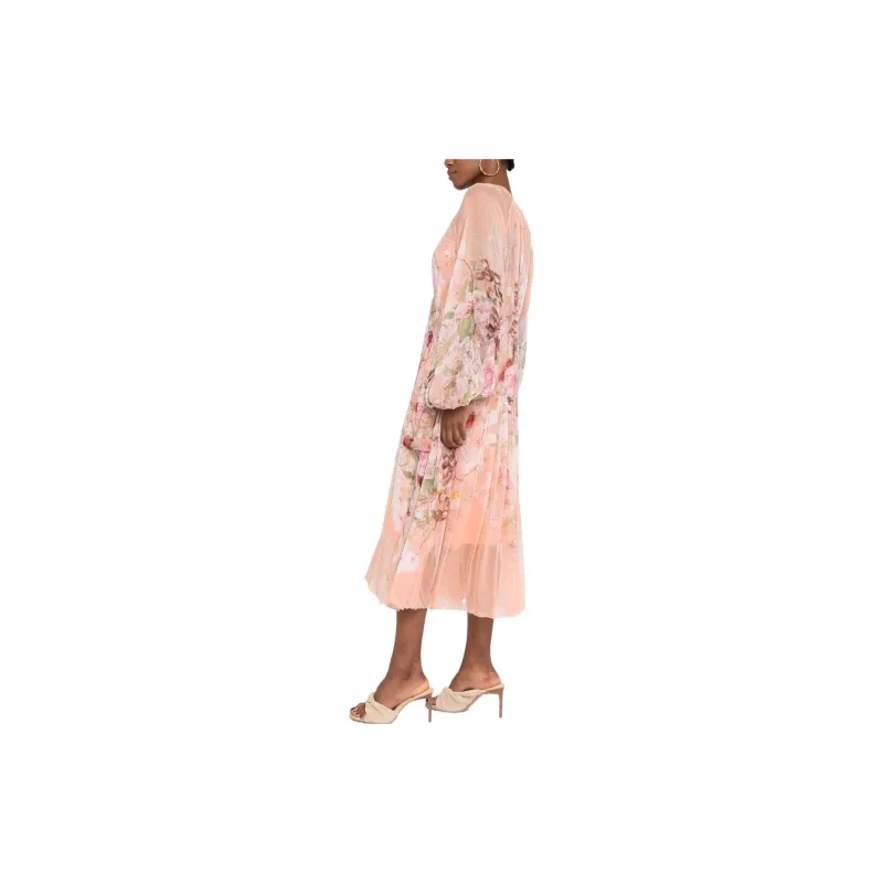 Zimmermann Long-Sleeved Dresses Women's Light Pink-3