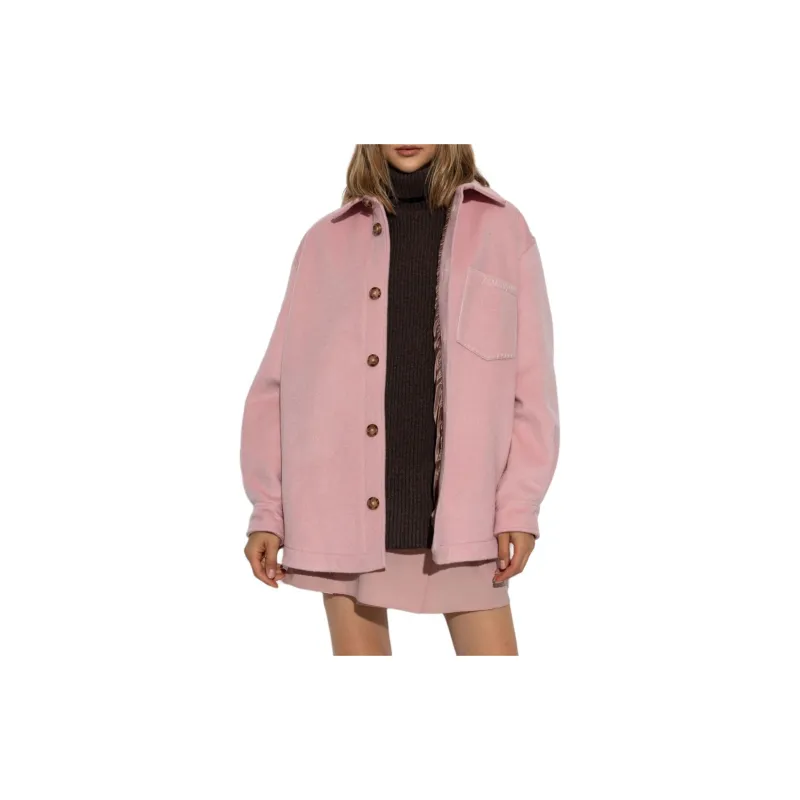MARNI Logo Embroidered Straight Hem Overshirt-2