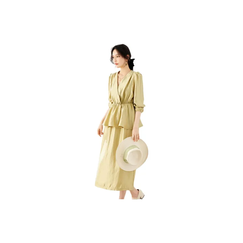 TERRE BLEUE Skirt Set Women's Khaki-4