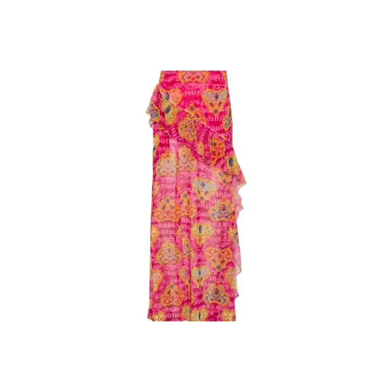VERSACE JEANS COUTURE SS24 Sleeveless Dress Women's Peach Pink-5