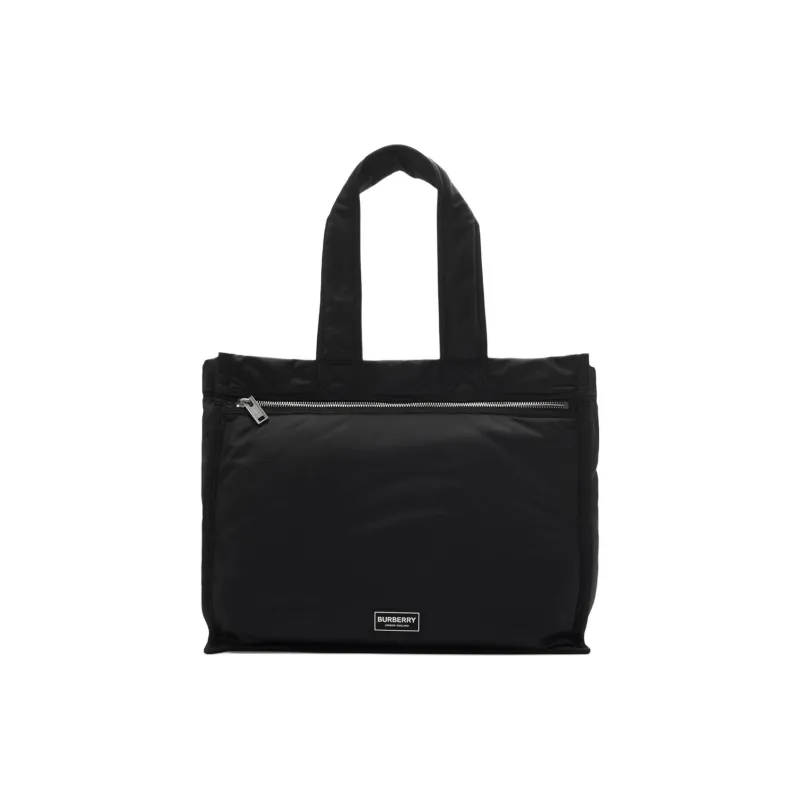 Burberry Nylon Tote Bag, Shopping Bag, Handbag Large Size Unisex Black-0