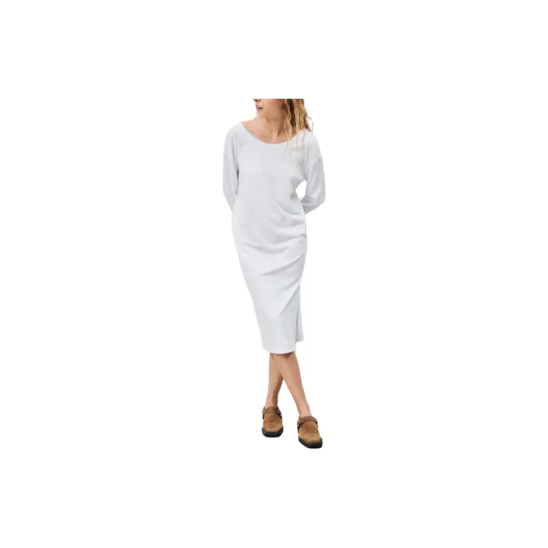 AMERICAN VINTAGE A.M FW24 ROBE FEMME VUPAVILLE Long-Sleeved Dresses Women's White-1