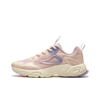 FILA KIDS Cushioning Wear Resistant Low Top Kids' Running Shoes Pink White Teenagers