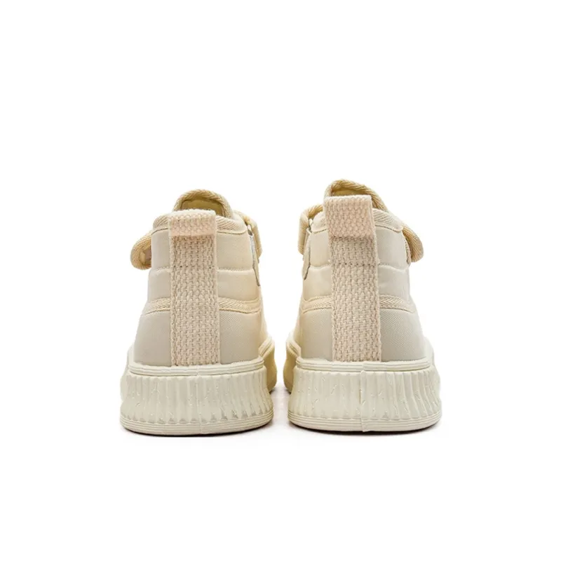 KAPPA KIDS Anti Slip Wear Resistant Breathable Lightweight High Top Kids Canvas Shoes Beige Kids'-4