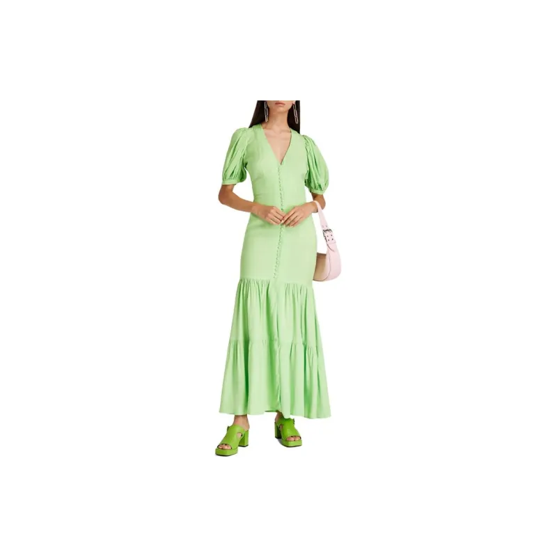 Rotate Short-Sleeved Dresses Women's Green-1