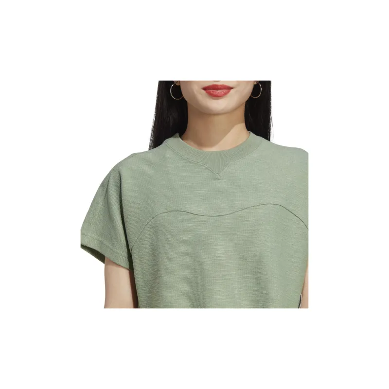 Adidas Lounge Crop Tops Women's Green-5
