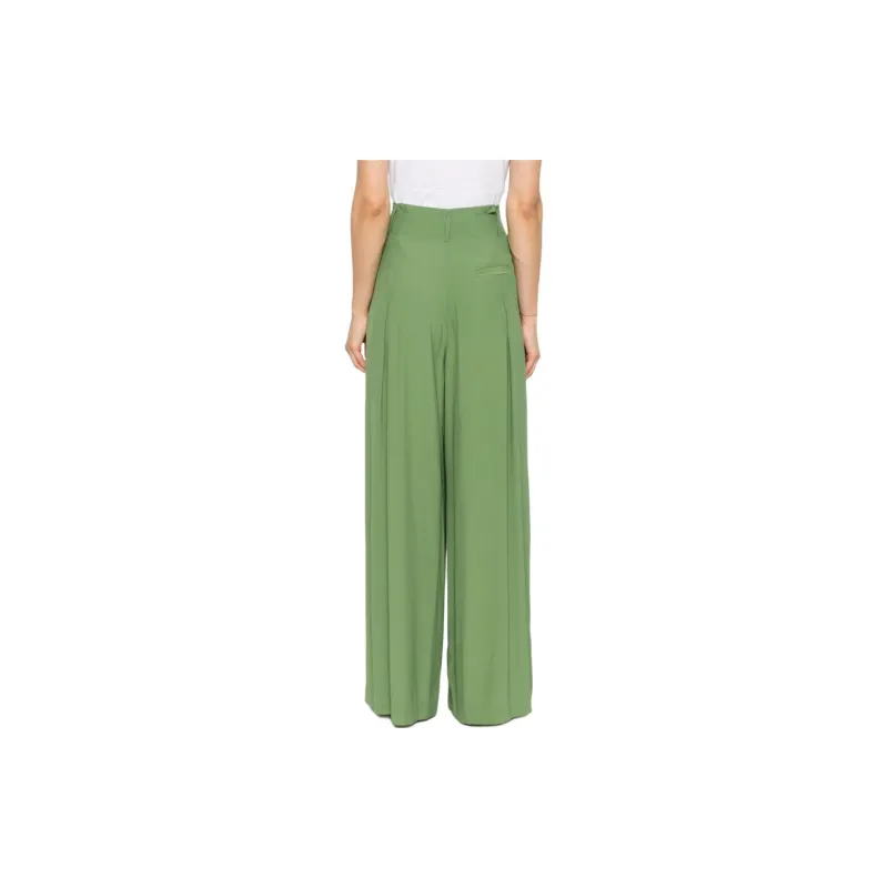 DVF Diane Von Furstenberg SS24 Casual Pants Women's Army Green-1