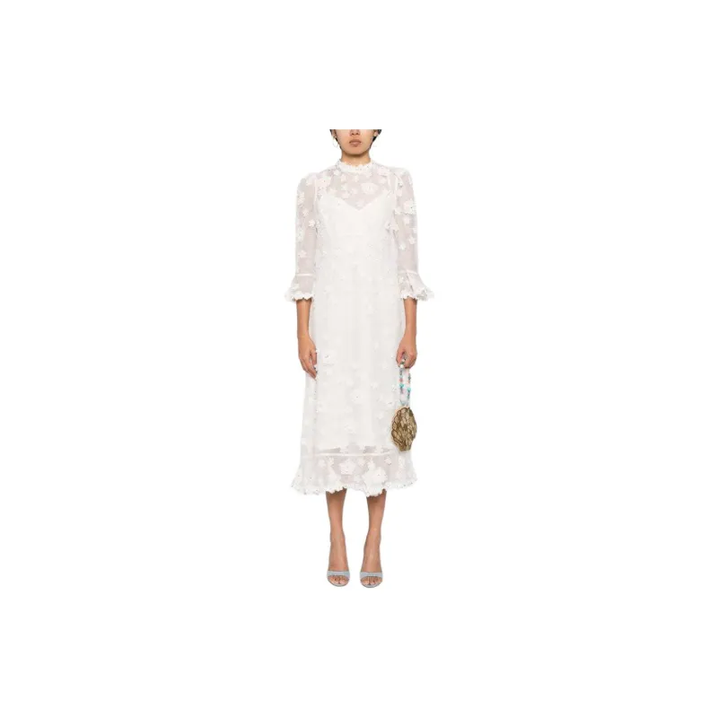 Zimmermann SS24 Long-Sleeved Dresses Women's White-1