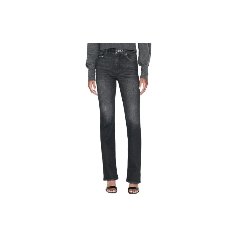 FRAME Le Crop Mini Boot Raw Fray Jeans-1