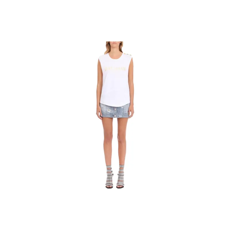 BALMAIN T Shirts Women's White-2